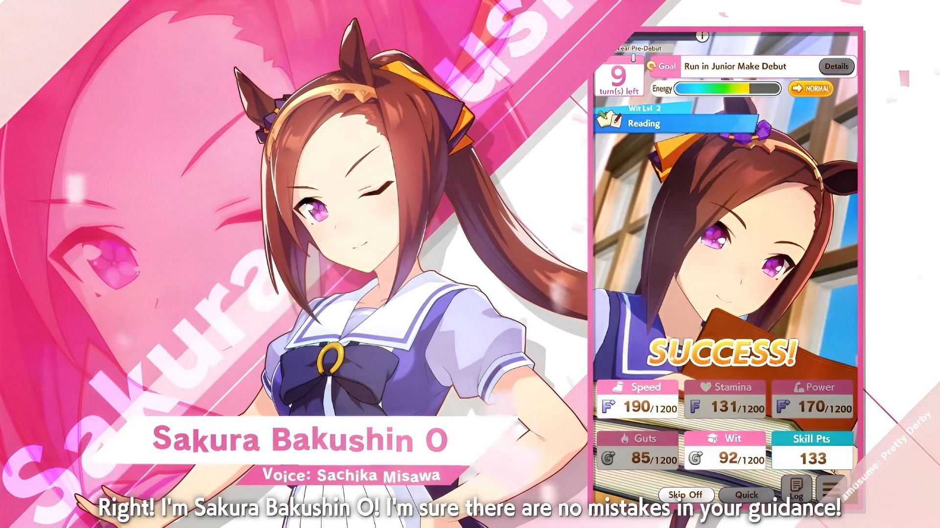 Sakura Bakushin O is one of the top-tier short-distance runners in Umamusume: Pretty Derby (Image via Cygames Inc)